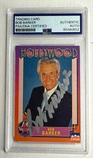 Bob Barker Signed 1991 Starlink Hollywood Card #141 PSA 85460652
