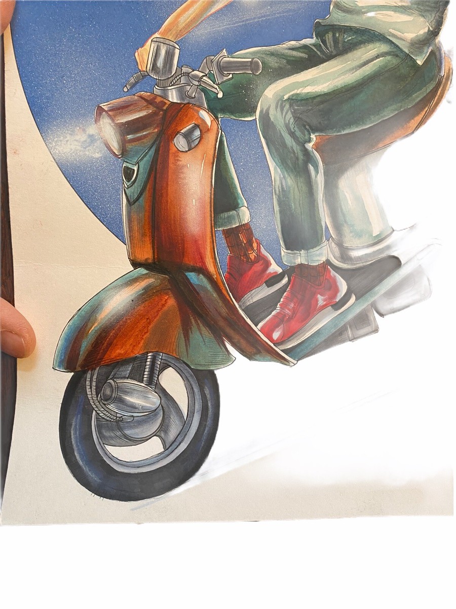 Peter Parker Pizza Delivery Spiderman Original Comic Art Sketch