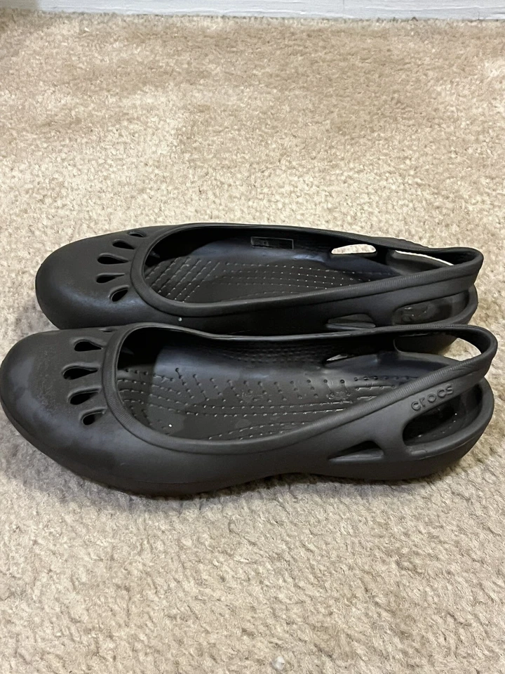 CROCS MUJER KADEE BALLET ZAPATOS PLANOS CONFORT MARRÓN TALLA 7 Foto 3 de 4