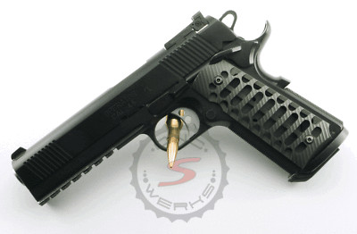 1911 Grips Aluminum CNC S WERKS Calypso Full Size Gunmetal