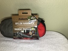 Hammock Light Weight w Travel Bag Red And Gray 500 pound Limit Avalanche Nylon