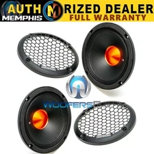 MEMPHIS 6.5" MOJO PRO AUDIO MIDRANGE SPEAKERS  & GRILLS FROM MJP6C COMPONENT NEW
