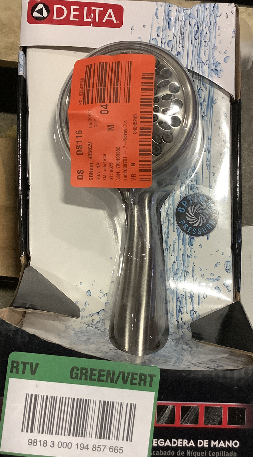 Delta 7Spray Handheld Showerhead, Satin Nickel, 1.8 GPM eBay