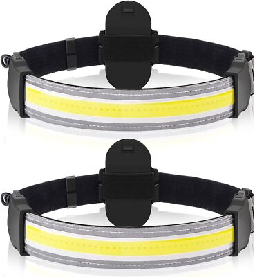 2X Headlight Battery Powered Head Lamp with 3 Light Mode for Running and Camping