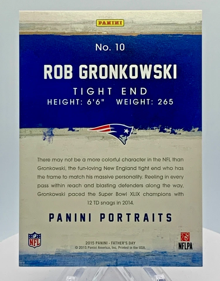 2015 Panini Father's Day - Portraits Rob Gronkowski #10 - Image 2 of 2