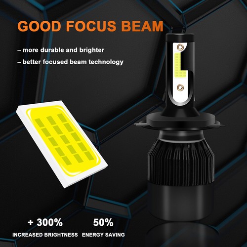 For Toyota 4Runner 1999-2002 8000K LED Headlight + Fog Light Bulbs Combo Kit 4pc - Picture 5 of 12