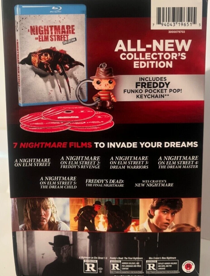 A Nightmare on Elm Street Blu-ray Collection 1-7 (w/Freddy Funko) **NEW/SEALED** - Image 2 of 3