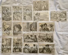 16 CARTOLINA SERIE COMPLETA CASCELLA NAPOLI - ANNO 1906 - fp Non Viaggiate