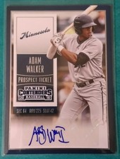 2015 PANINI CONTENDERS PROSPECT TICKET AUTOGRAPHS ADAM BRETT WALKER II #2 TWINS