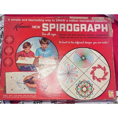   Vintage Kenner Spirograph Drawing Set   Original Box   Classic 1960s Toy