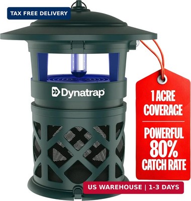 DynaTrap DT2030-GRSR Fly Traps Outdoor - Mosquito & Flying Insect Killer for 1 A