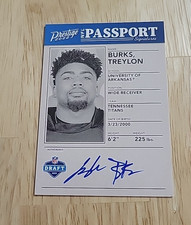 2022 Prestige TREYLON BURKS NFL Passport Signatures Autograph NPS-TB Rookie Auto