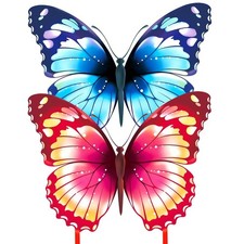 Mint's Colorful Life Butterfly Kite for Kids  Adults 40", 2 Pack Blue Red 