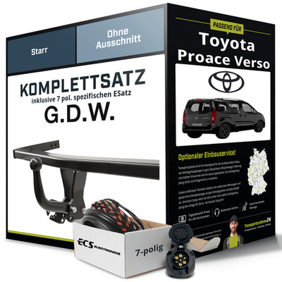 Anhängerkupplung starr für TOYOTA Proace Verso +E-Satz Kit NEU