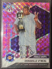 2020-21 Panini Mosaic Basketball Finals MVP Pink Camo Prizm 300 Shaquille O'Neal