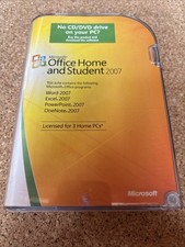 Microsoft MS Office Home and  Student 2007 Word Excel PowerPoint OneNote 3 PC's