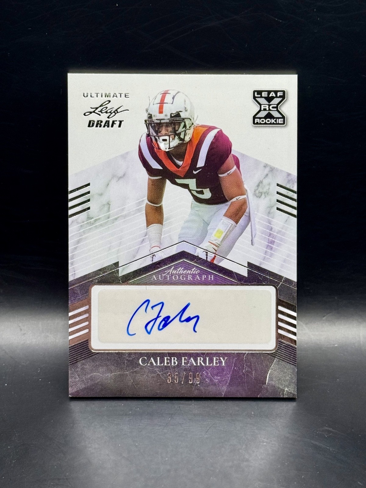 2021 Leaf Ultimate Draft - Caleb Farley #BA-CF1 /99 (AU, RC)