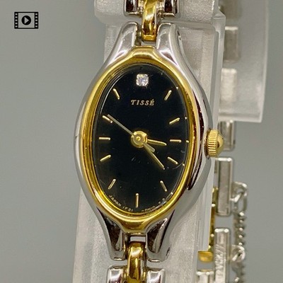 Vintage 1991 [Exc+5] Seiko Tisse 1F21-5A00 Black Dial Qz Women's Watch US Stock