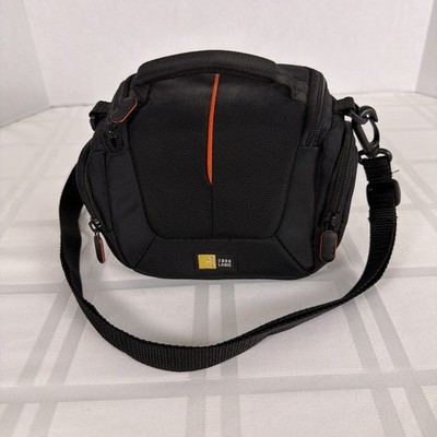 Case Logic Padded Camera Bag with Shoulder Strap. Black/Orange