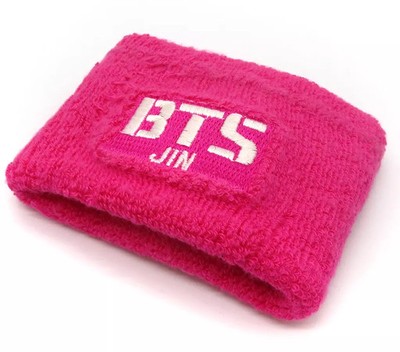 BTS Jin Pink Wristband Accessories Non-metallic Damaged For Ages 14+