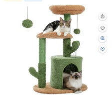 Cat Tree House Durable Carpet Climb Soft Easy Assembly Fun For Cats Of All Ages