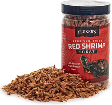 All Natural Large Sun-Dried Red Shrimp, High Protein Treats, Aquatic Turtle Food