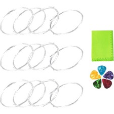 Ukulele Strings Clear Nylon 3 Full Sets 5 Picks