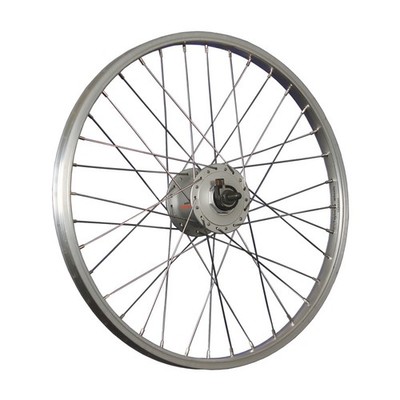 Laufrad 20 Zoll Vorderrad Fahrrad Shimano Nexus DH-C3000 Nabendynamo silber vorn