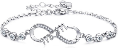 Moissanit Mama Armband, Sterling Silber Infinity Schmuck Geschenk für Mama