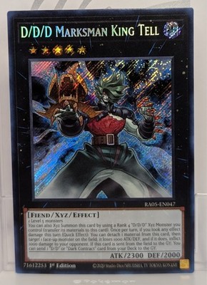 YuGiOh! D/D/D Marksman King Tell - 1st Edition - Secret Rare - RA05-EN047