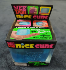 Nee Doh Super Solid Squish Squeeze Ball, Blue 2 in Nice Cube Stress Reliever