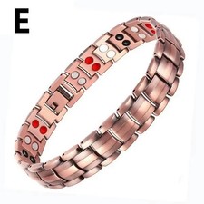 Men's Bracelet Magnetic Therapy Arthritis Pain Relief Pure Solid Copper Bangle