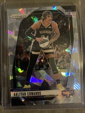 2024 Panini Prizm WNBA Aaliyah Edwards RC Rookie Silver Cracked Ice Prizm #70