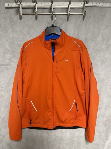 NWOT Brooks Jacket Men L Reflective Shelter Technology Zip Softshell Windbreaker - Picture 2 of 8