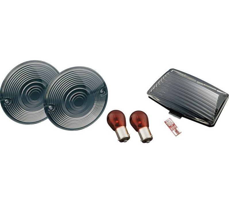 Cabochons clignotants et feu fumés Kuryakyn 4995 pour Harley FLHT Electra Glide