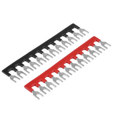 5pcs Dual Row 12 Positions 600V 15A Screw Terminal Block + Pre-insulated Ter DTS