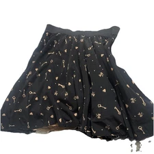 xhilaration dress skirt shirt black butterflies keys hearts