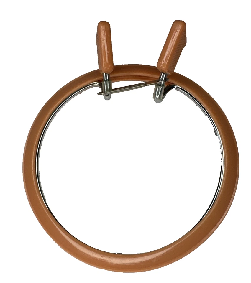 Lot of 3 Spring Pinch Tension Plastic Metal Embroidery Hoops 3.5" 5" 7" preowned - Image 2 of 4