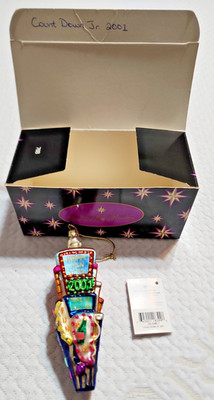 Vtg Christopher Radko Count Down Jr 2001 Happy New Year Christmas Ornament W/Box
