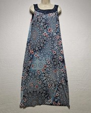 Catherines 0X 14 / 16W Ditzy Floral Sleeveless Maxi Dress Fairy Beach