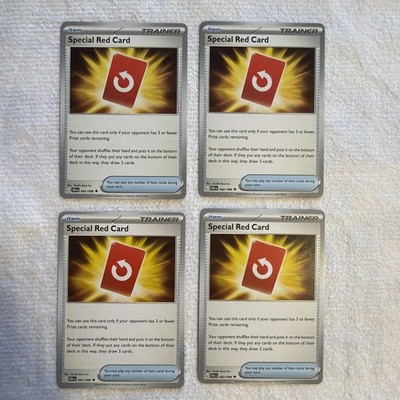 x4 Special Red Card 082/086 Chaos Rising Uncommon Mega Evolution Playset