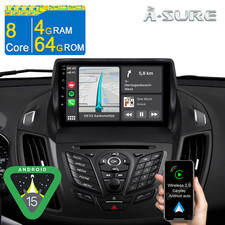 8-Core 4+64GB Android 15 For FORD Kuga Escape C-Max Carplay Radio GPS Navi BT