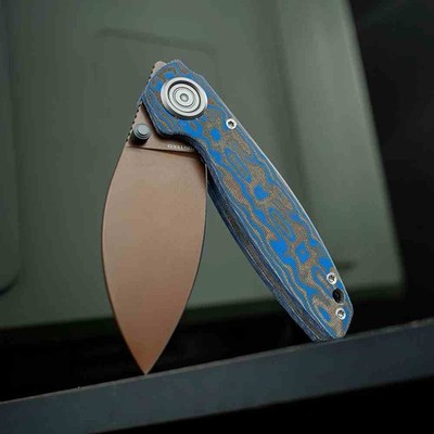 VOSA2811 Vosteed Shilin Cutter Folding Knife 154CM Steel Blade Blue Ocean Micart