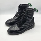Solovair Black Hi Shine 8 Eye Boots Mens Size 10