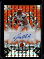 2024 Topps Chrome Joe Thomas Orange Wave Refractor Hall Of Chrome Auto #/25