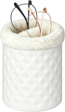 Double Glasses Holder, Silicone Plush Lined Eyeglass Holder Stand