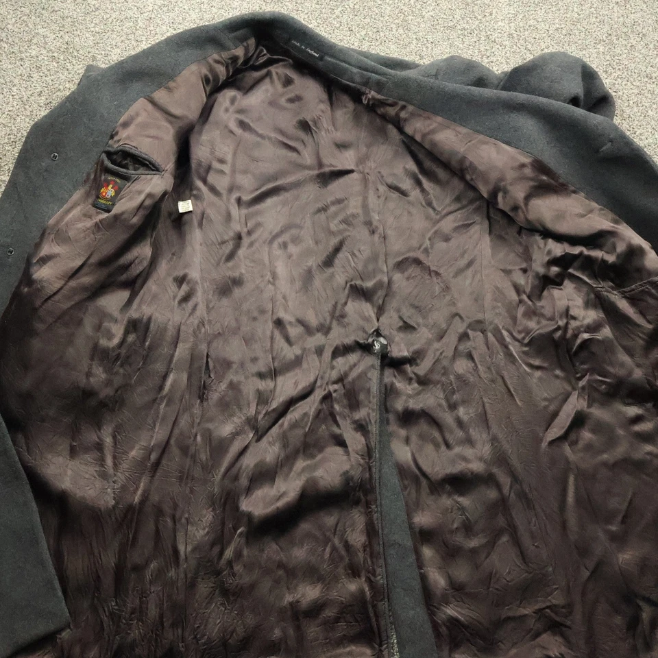 Hammersley Overcoat Mens 48R Gray Wool Cashmere Blend Tailored England Classic - Image 3 of 4