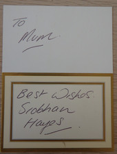 Handschriftliches Autogramm britische TV Schauspielerin Siobhan Hayes (123609)