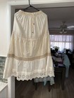 Nation AK Outfitters Bohemian Maxi Skirt • Small • Creme Gold Thread • Western — photo 6