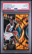 2023 PANINI SELECT ORANGE FLASH #130 BRANDON MILLER PSA 8